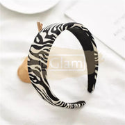 Zebra Stripes Suede Wide Headband