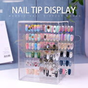 Clear Acrylic Nail Tip Display Board 60 tips - 5 layers