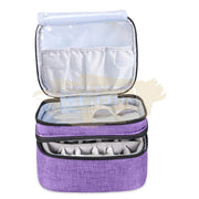 Double Decker Nail Polish Travel Case Organizer M-39 - Oxford Purple (30 Slots)