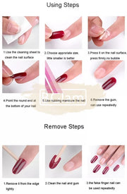 Color Nail Tips | Full Cover | Stiletto | 14 Peach (100 pcs/box)