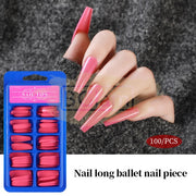 Full Cover Color Long Ballet Press On Nail 100 pieces/box