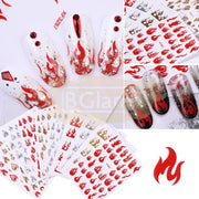 Nail Flame Stickers - Available in 9 variants