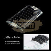 Curved Glass Adhesive Palette Holder for Eyelash Extension (7mm-14mm)