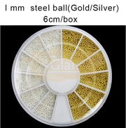 Nail Art Steel Caviar Beads | Gold & Silver