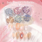 Shiny Glitter Powder Gel Sequins Set w applicator - Available in 12 styles