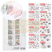 Diamond Glass Rhinestones Flatback Mixed Series - Available in 7 colors