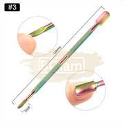 Double-Sided Rainbow Cuticle Pusher & Scraper - 2