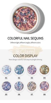 Colorful Nail Sequins - Available in 8 colors