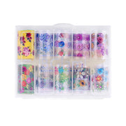 Heart/Flowers Nail Foil Transfer Set (10 rolls) - Available in 5 designs
