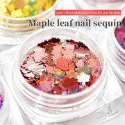 Maple Leaf Shaped A Nail Sequin Available in 6 designs
