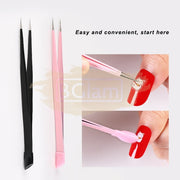 Stainless Steel Pointed Tweezers with Silicone End