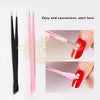 Stainless Steel Pointed Tweezers with Silicone End