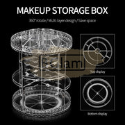 Clear Acrylic Makeup & Cosmetic Organizer with 360 Rotating Chassis