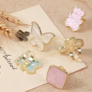 Resin Stone Ring Color Mixing Palette / Eyelash Extension Glue Ring