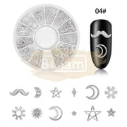 Nail Deco and Silver Rivet Wheel - Available in 6 Designs