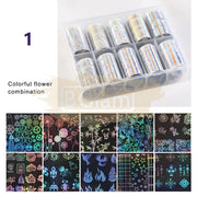Fashion Design Nail Foil Transfer Set (10 rolls) - Available in 4 designs