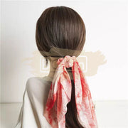 Tie Dye Chiffon Bow Long Tail Scrunchie Design 8