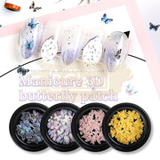 3D Butterfly Patch Design Nail Art Decoration - Available in 4 colors