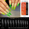 Soft Gel Tips H105-10 | Full Cover | Long Stiletto 440 Tips Orange Box