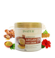 Inatur Moroccan Argan Oil Hair Cream - Soften, Reduces hair-fall, & Repairs Damaged Color Treated Hair - BGlam Beauty Shop