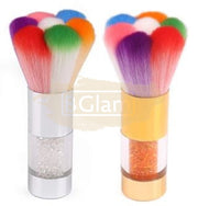 Colorful Nail Dust Brush with Rhinestone Handle