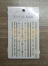 Joyful Nail Stickers | JO-857 | Gold