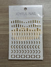 Joyful Nail Stickers | JO-859 | Gold