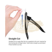 Professional Manicure Acrylic Nail Tip Cutter | Black/Silver