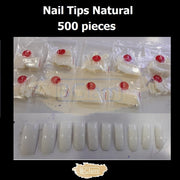 Nail Tips Natural 500 Tips