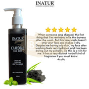 Inatur Charcoal Face Wash 200ml - Purifying & Deep Cleansing - BGlam Beauty Shop