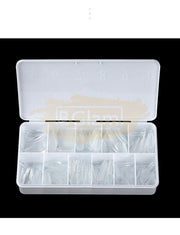 Soft Gel Tips H105-3 | Full Cover | Medium Coffin 550 Tips Purple Box