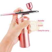 Multi-Purpose Rechargeable Handheld Single Action Airbrush Set - Pink