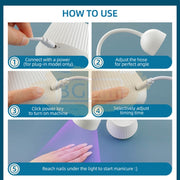 Lotus Hands-Free LED Nail Lamp 24W - White