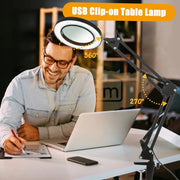 2-in-1 Design LED Magnifying Desk Lamp 160mm (3 lighting modes)
