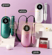 Portable Rechargeable Nail Drill Machine with LCD Display 30, 000 RPM White