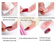 Color Nail Tips | Full Cover | Stiletto | 03 Clear (100 pcs/box)