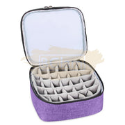 Double Decker Nail Polish Travel Case Organizer M-39 - Oxford Purple (30 Slots)