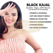 Inatur Eye Kohl - Kajal - Black - Organic, Long-Stay, Organic