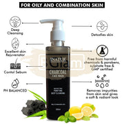 Inatur Charcoal Face Wash 200ml - Purifying & Deep Cleansing - BGlam Beauty Shop