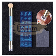Stamping Plate with Blooming Stamping Brush - Available in 9 designs