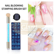 Stamping Plate with Blooming Stamping Brush - Available in 9 designs