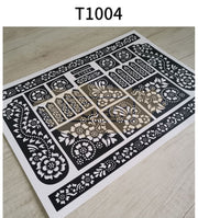 Henna Stencil T1004