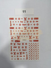 Nail Stickers Designer Collection VDSM-J 11 LV/Supreme