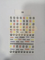 Nail Stickers Designer Collection VDSM-J 15 Fendi
