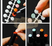 Round Display Tips for Nail/Gel Polish Bottle Cap with double sided Stickers - Natural
