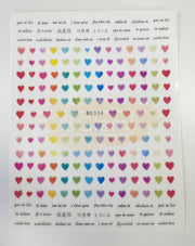 Nail Stickers Hearts, Love and Lips - Available in 23 designs