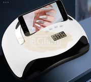 Blueque V9 UV LED Nail Lamp 168W with phone holder White (mobile phone not included)