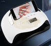 UV LED Nail Lamp 168W with phone holder White (mobile phone not included)