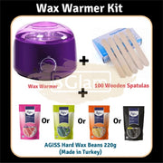 Purple Wax Warmer Kit (220g Hard Wax Beans & 100 Spatulas)