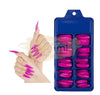 Color Nail Tips | Full Cover | Stiletto | 19 Fuchsia (100 pcs/box)